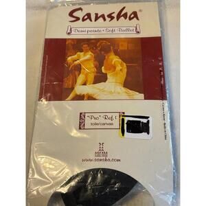 Sansha Pro Ref. 1 Demi-Pointe Soft Ballet Shoes in Black Canvas